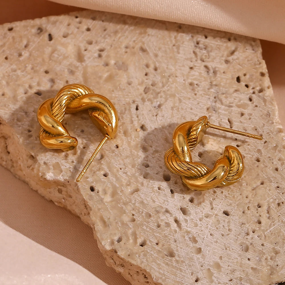 Twisted Croissant Hoops