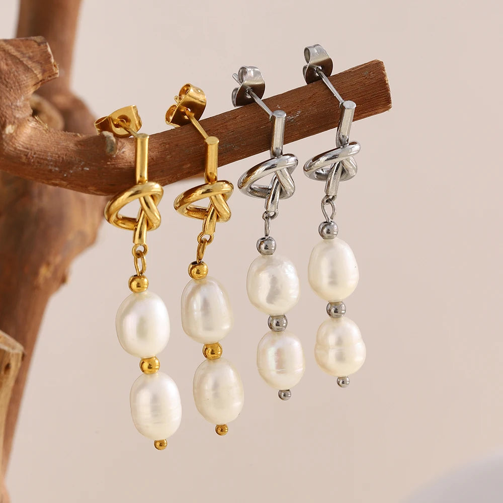 Love Knot Pearl Drops