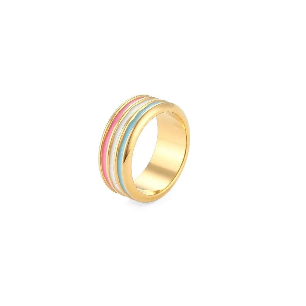 Squiggle Enamel Ring