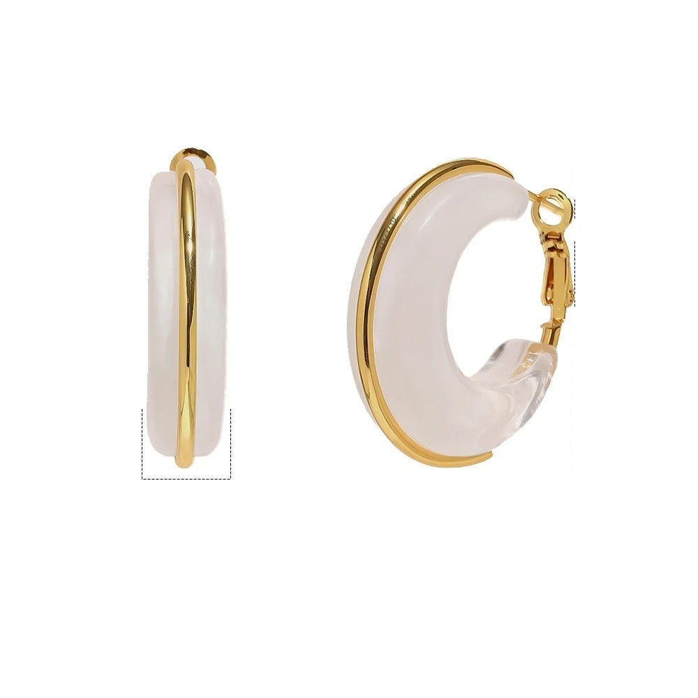 Amber Glass C-Hoops