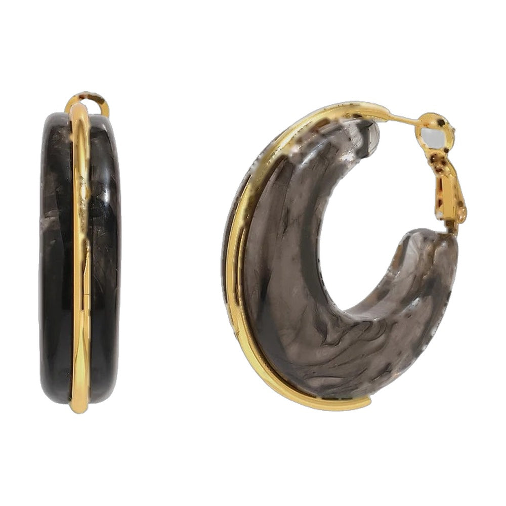 Amber Glass C-Hoops