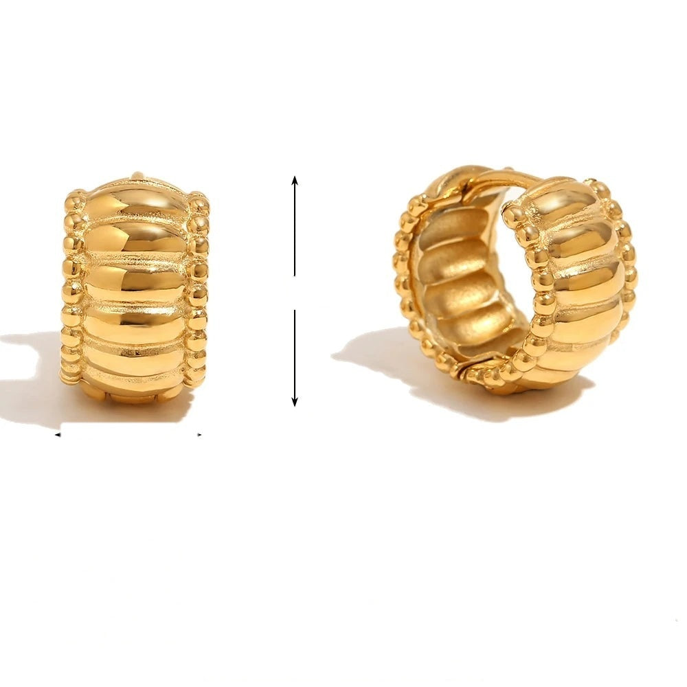 Ribbed Bubble Hoops