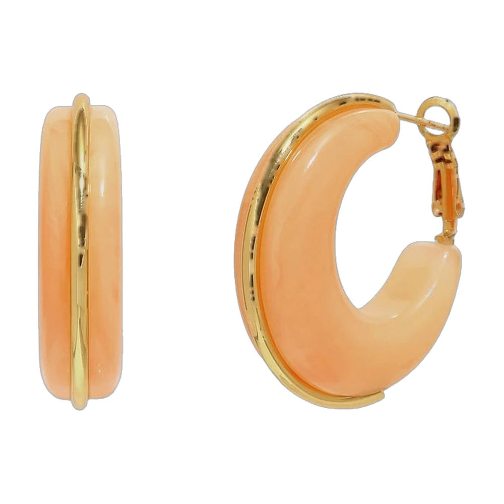 Amber Glass C-Hoops