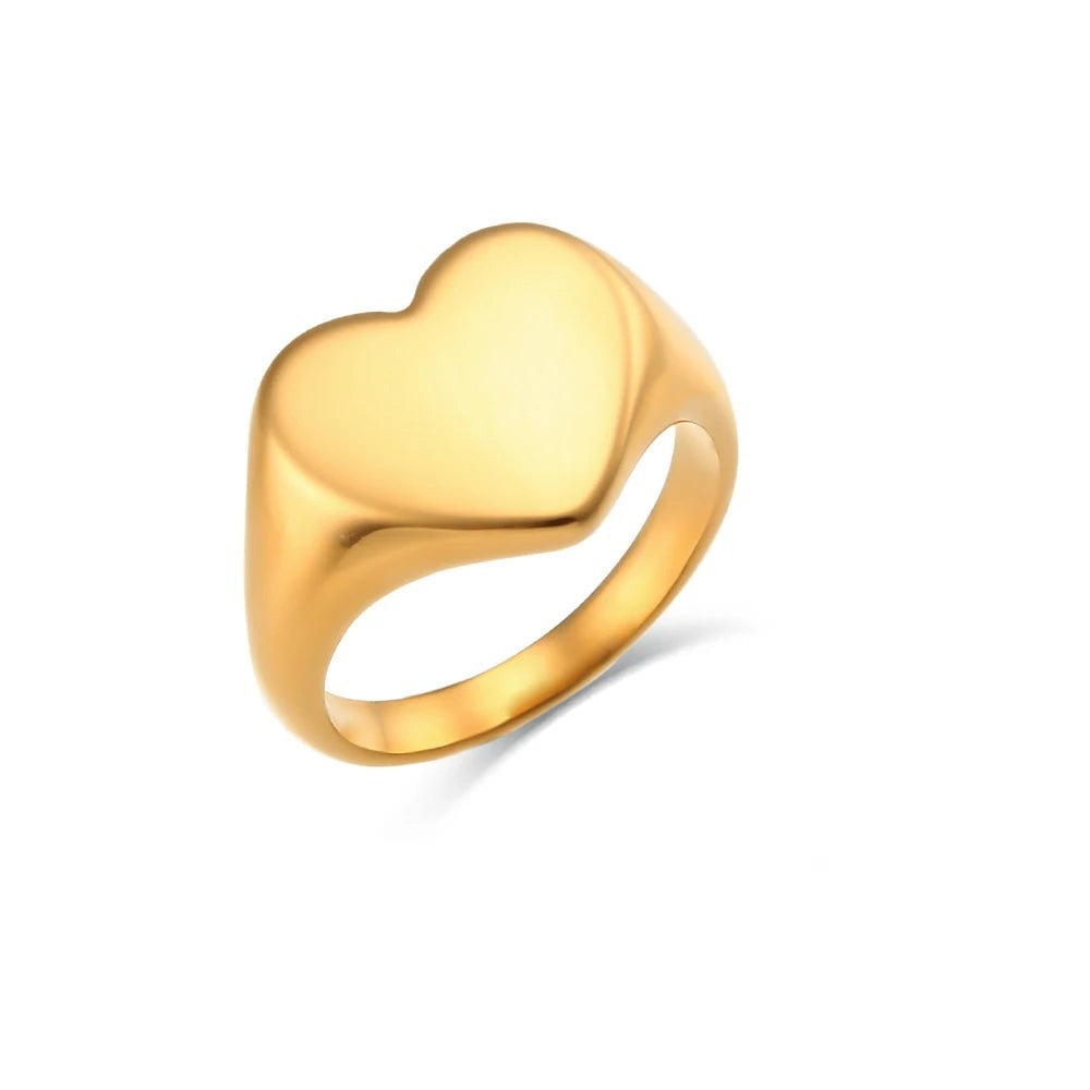 Big Heart Signet Ring