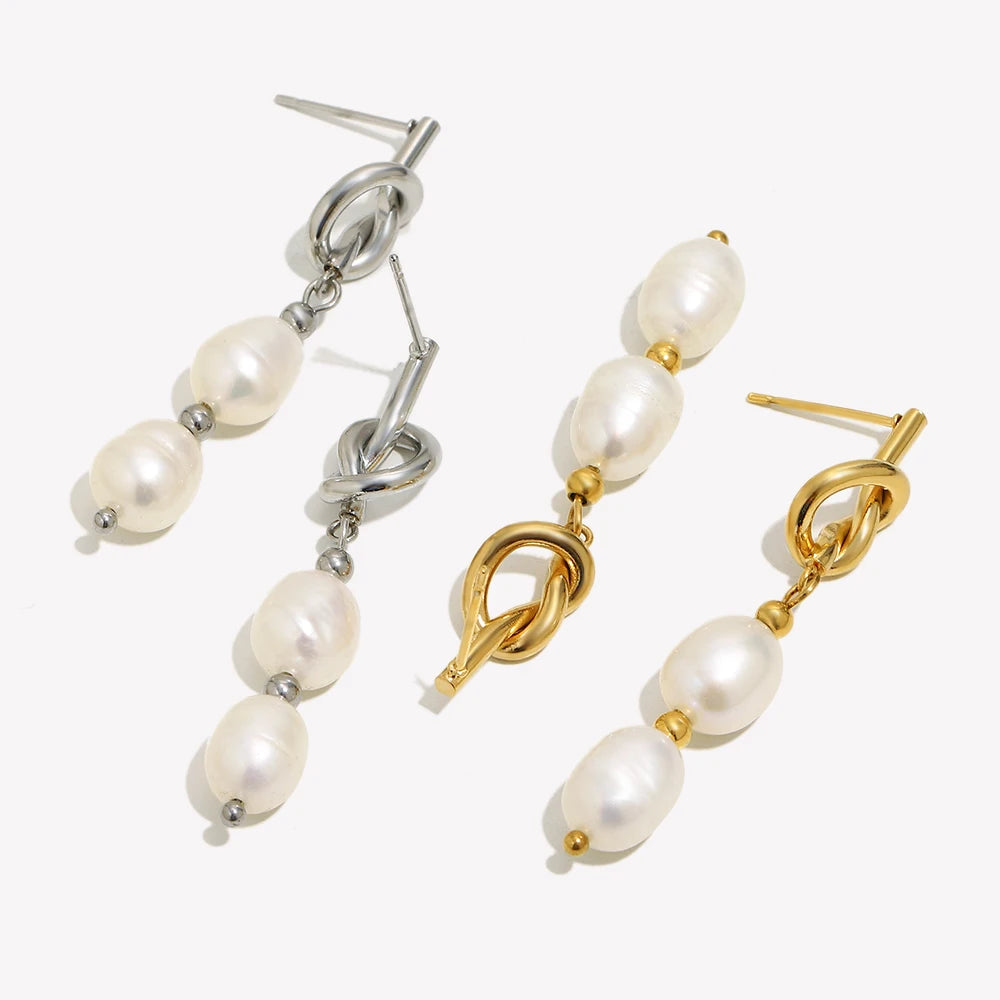 Love Knot Pearl Drops