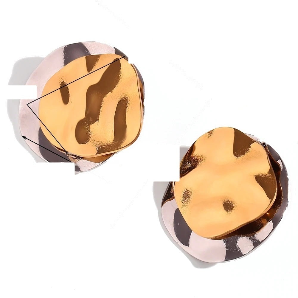 Molten Disc Two-Tone Studs