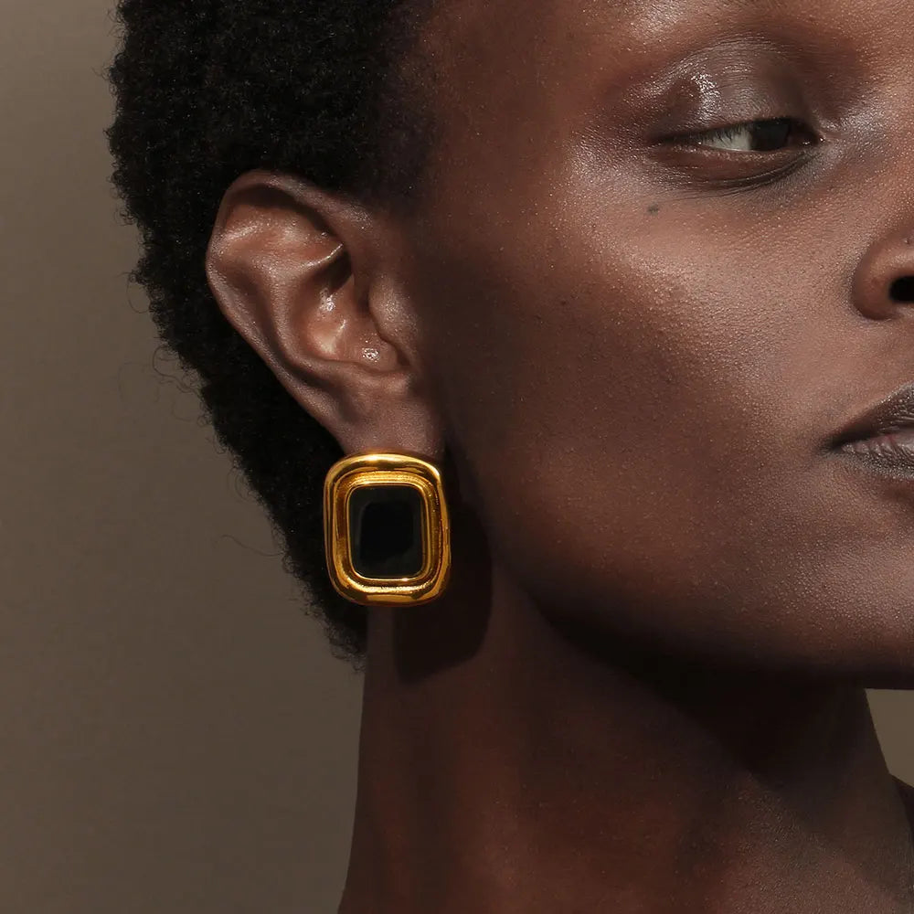 Midnight Square Studs