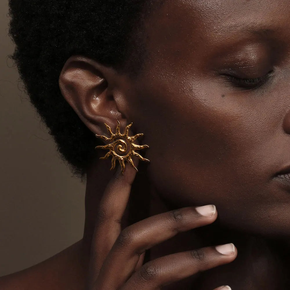 Sunburst Swirl Studs