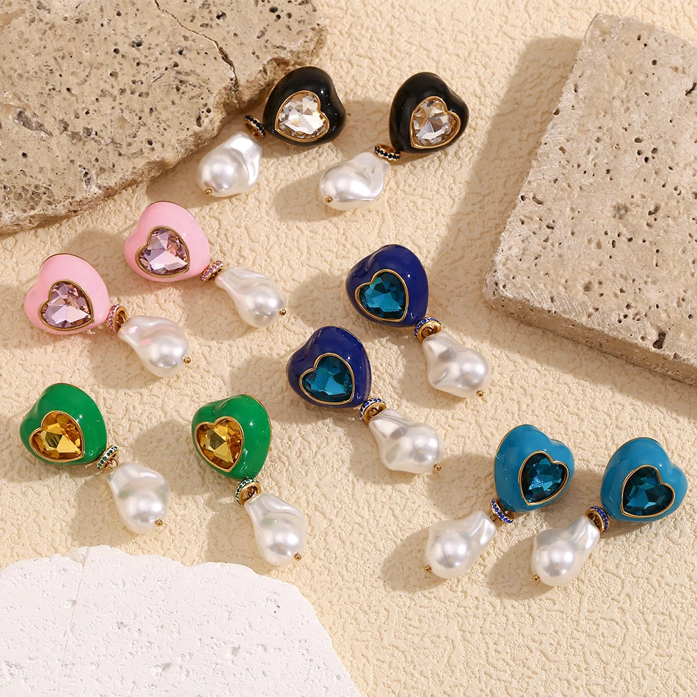 Candy Heart Pearl Drops