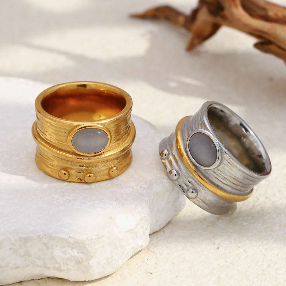 Moonstone Spinner Ring