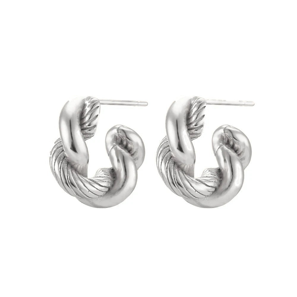 Twisted Croissant Hoops