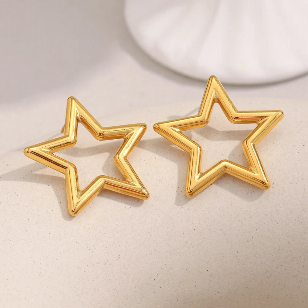 Open Star Studs