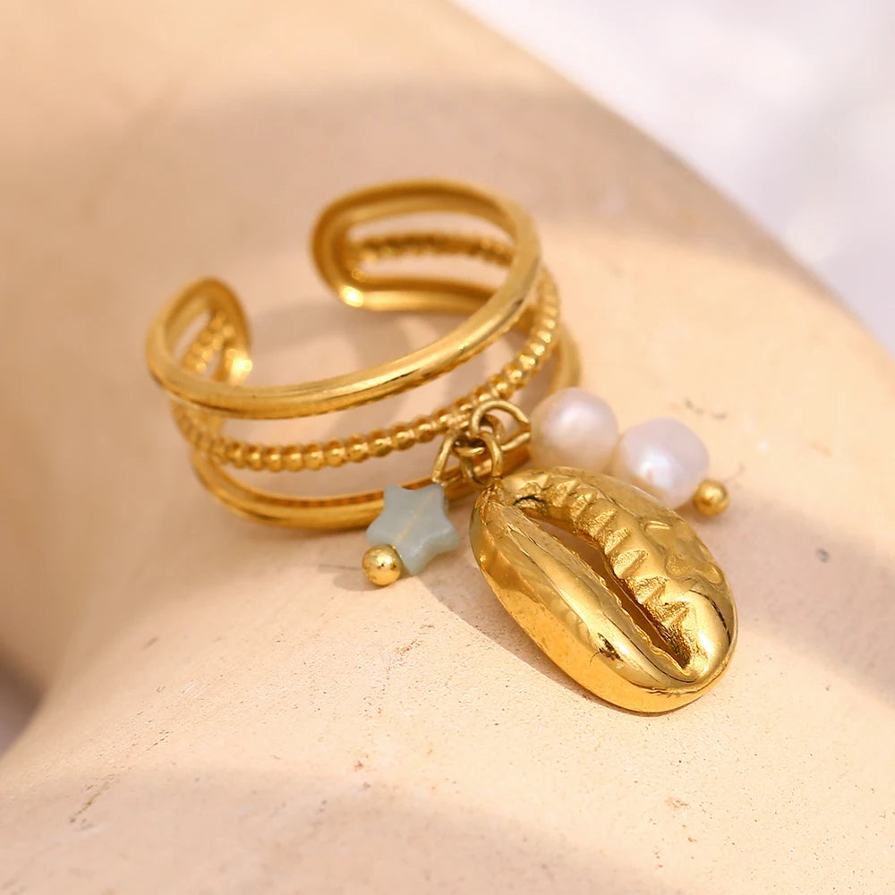 Seashell Layered Ring