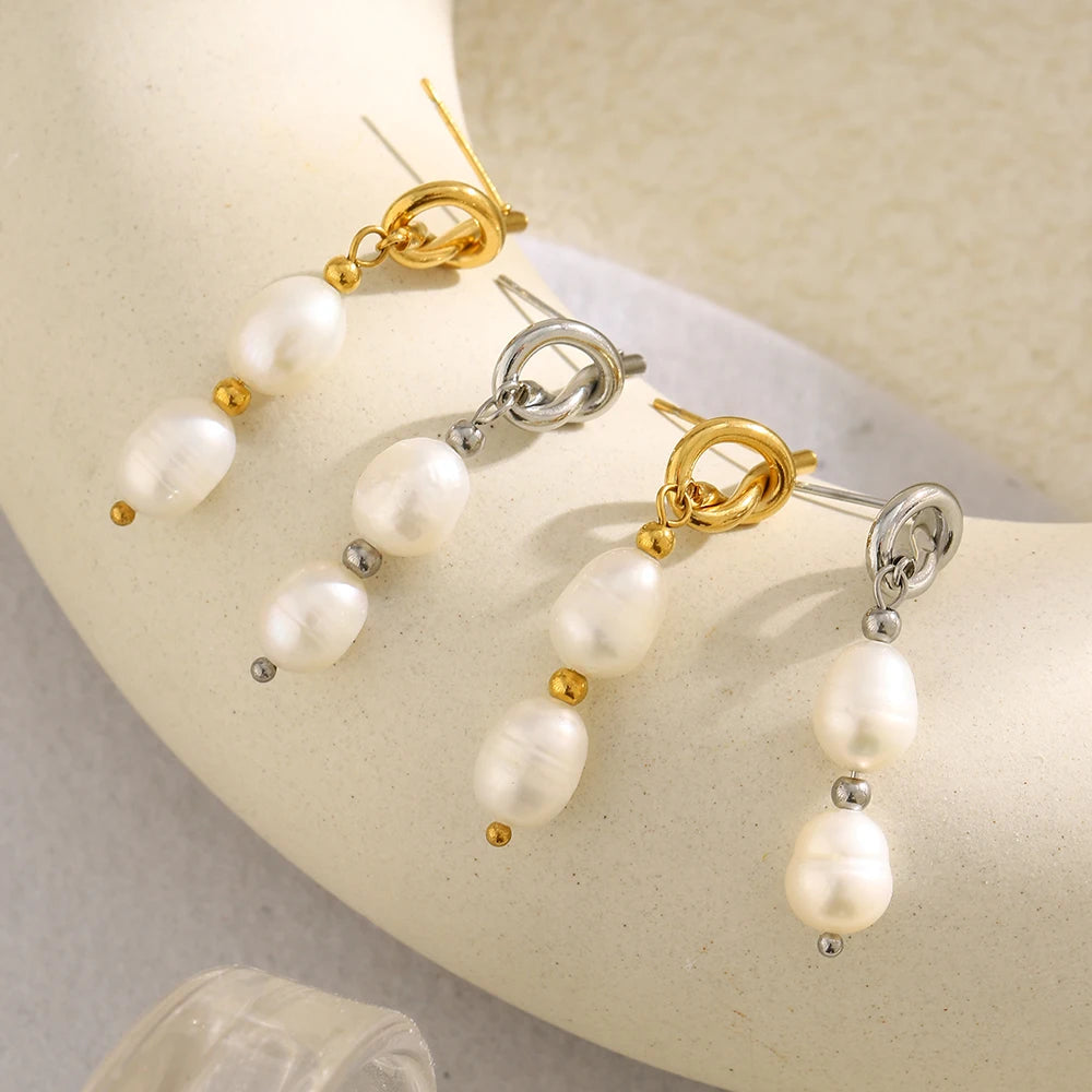 Love Knot Pearl Drops