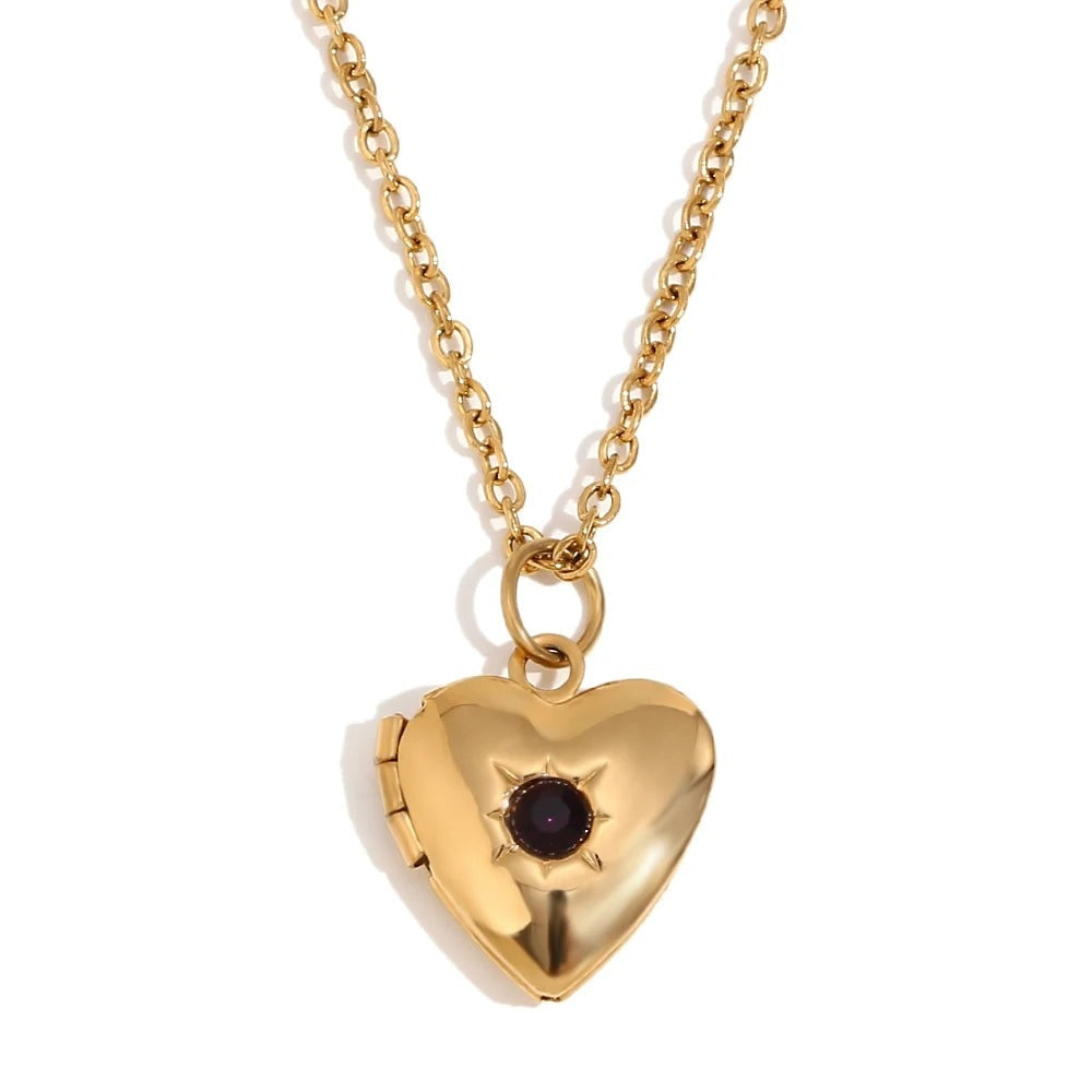 Birthstone Heart Locket