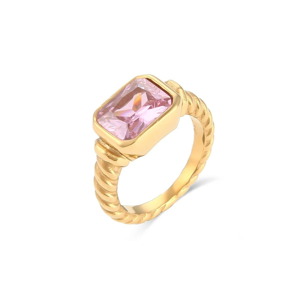 Candy Stone Rope Ring