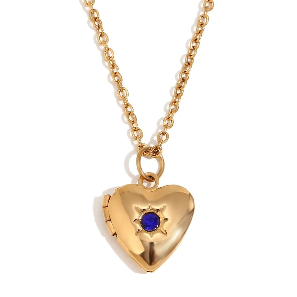 Birthstone Heart Locket