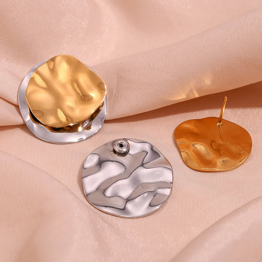 Molten Disc Two-Tone Studs