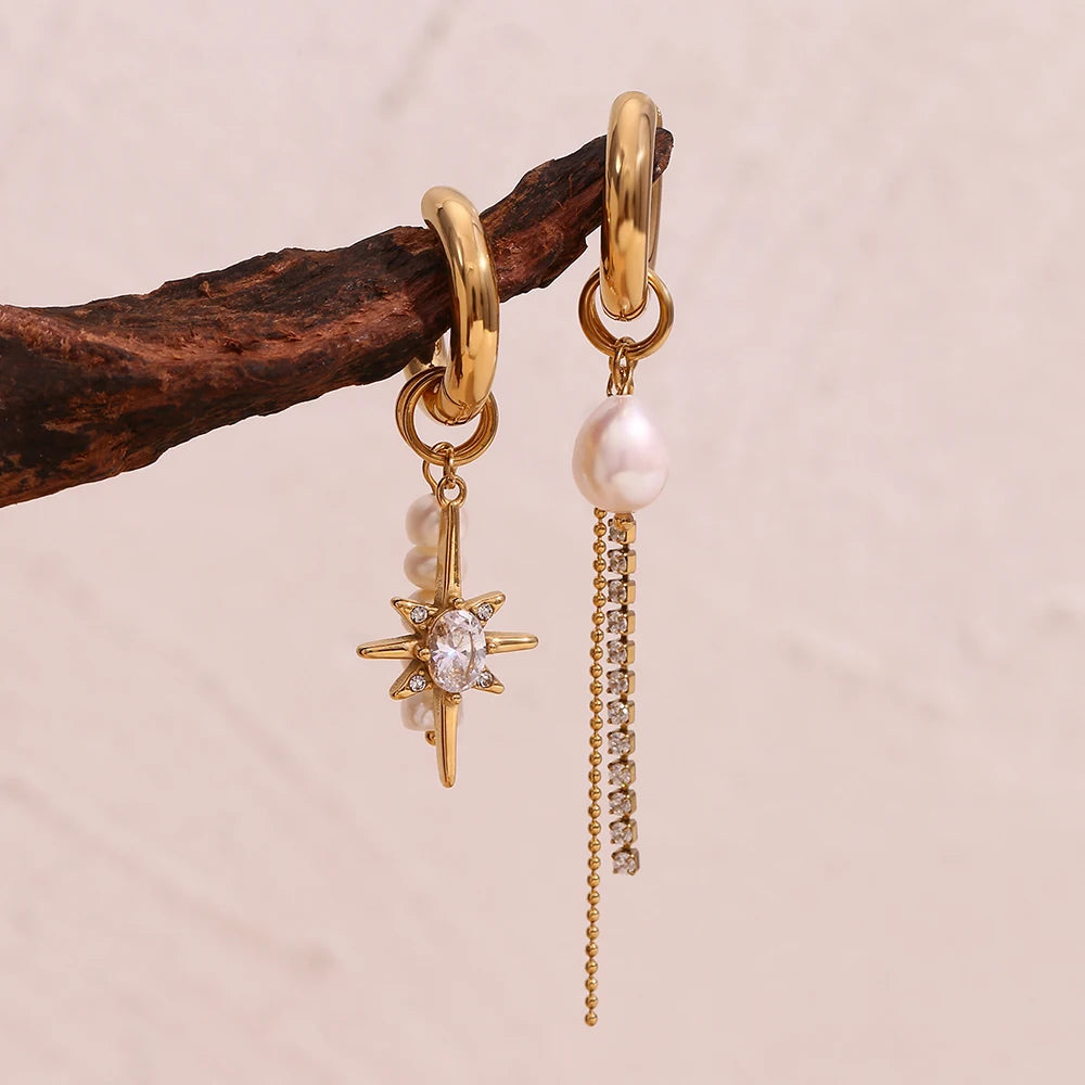 Mismatched Star & Pearl Drops