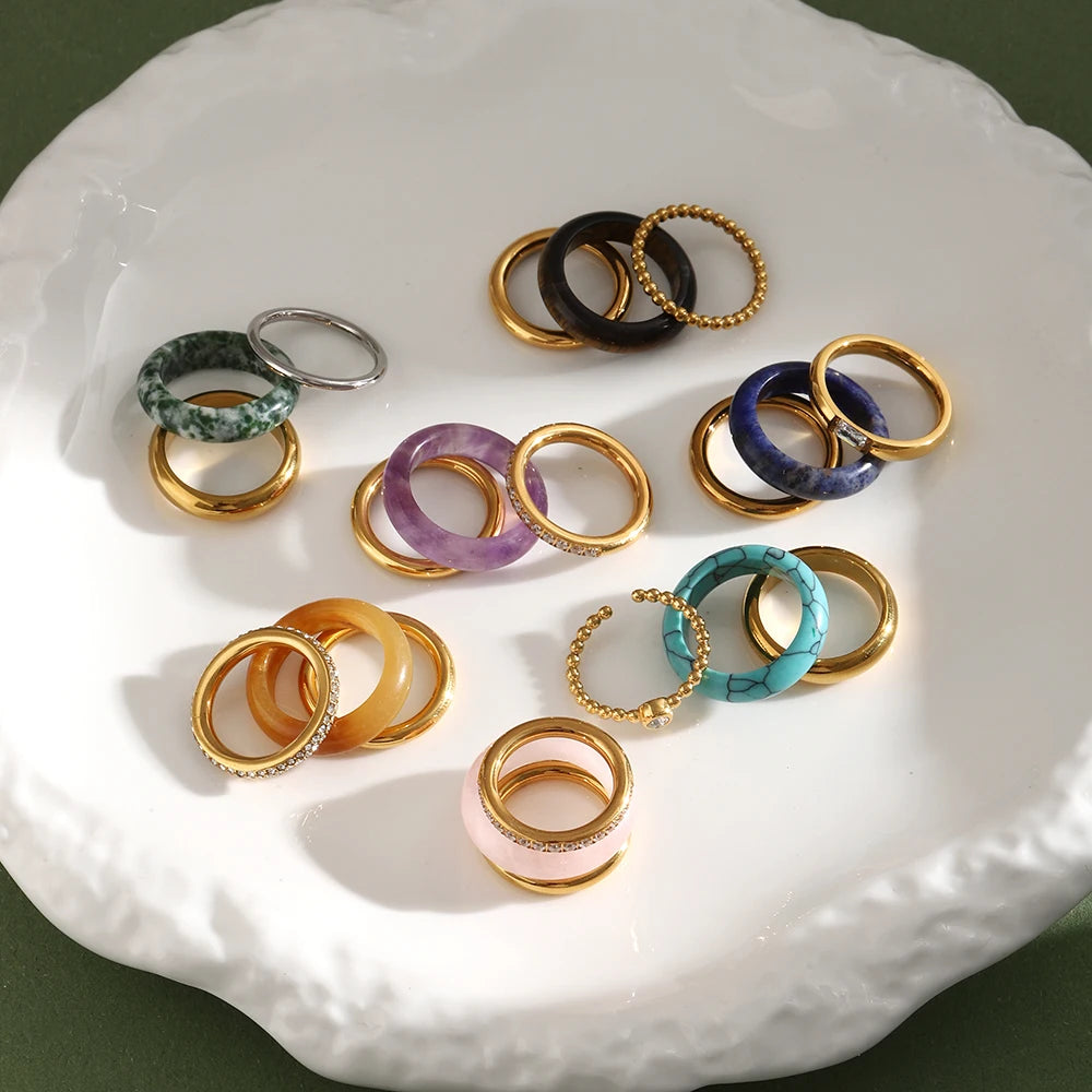 Candy Glass Stack Ring