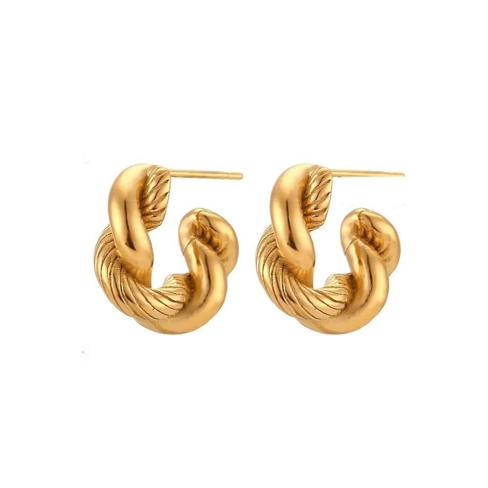 Twisted Croissant Hoops