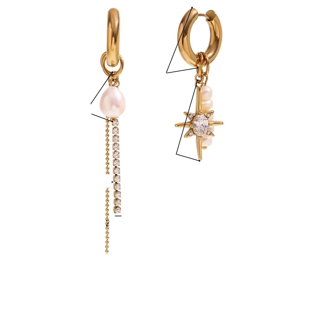 Mismatched Star & Pearl Drops