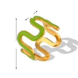 Squiggle Enamel Ring