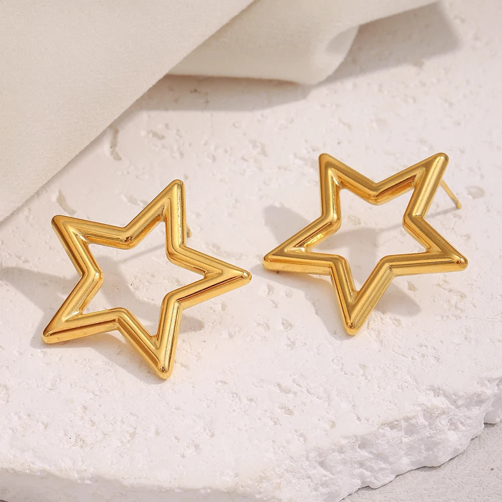 Open Star Studs
