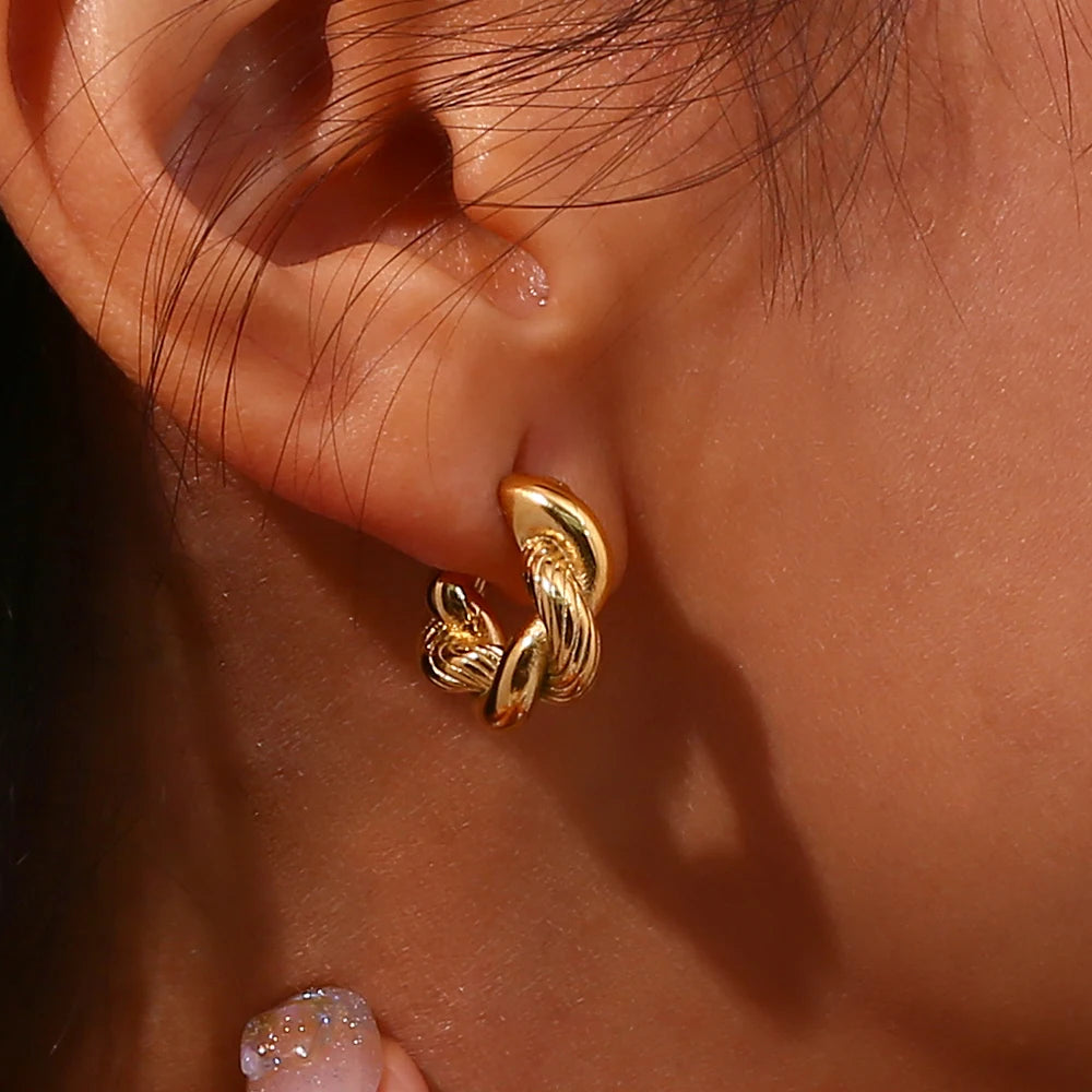 Twisted Croissant Hoops