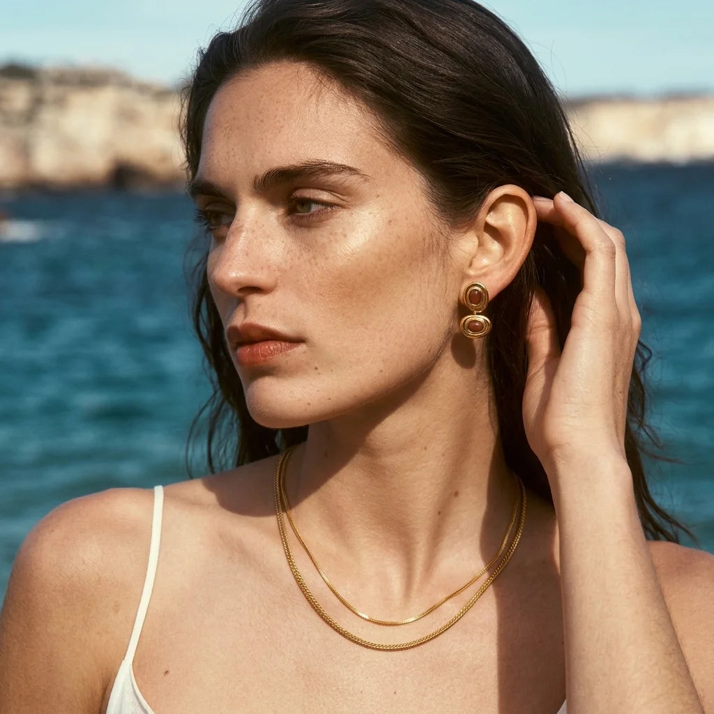 Gumball Double Drop Earrings