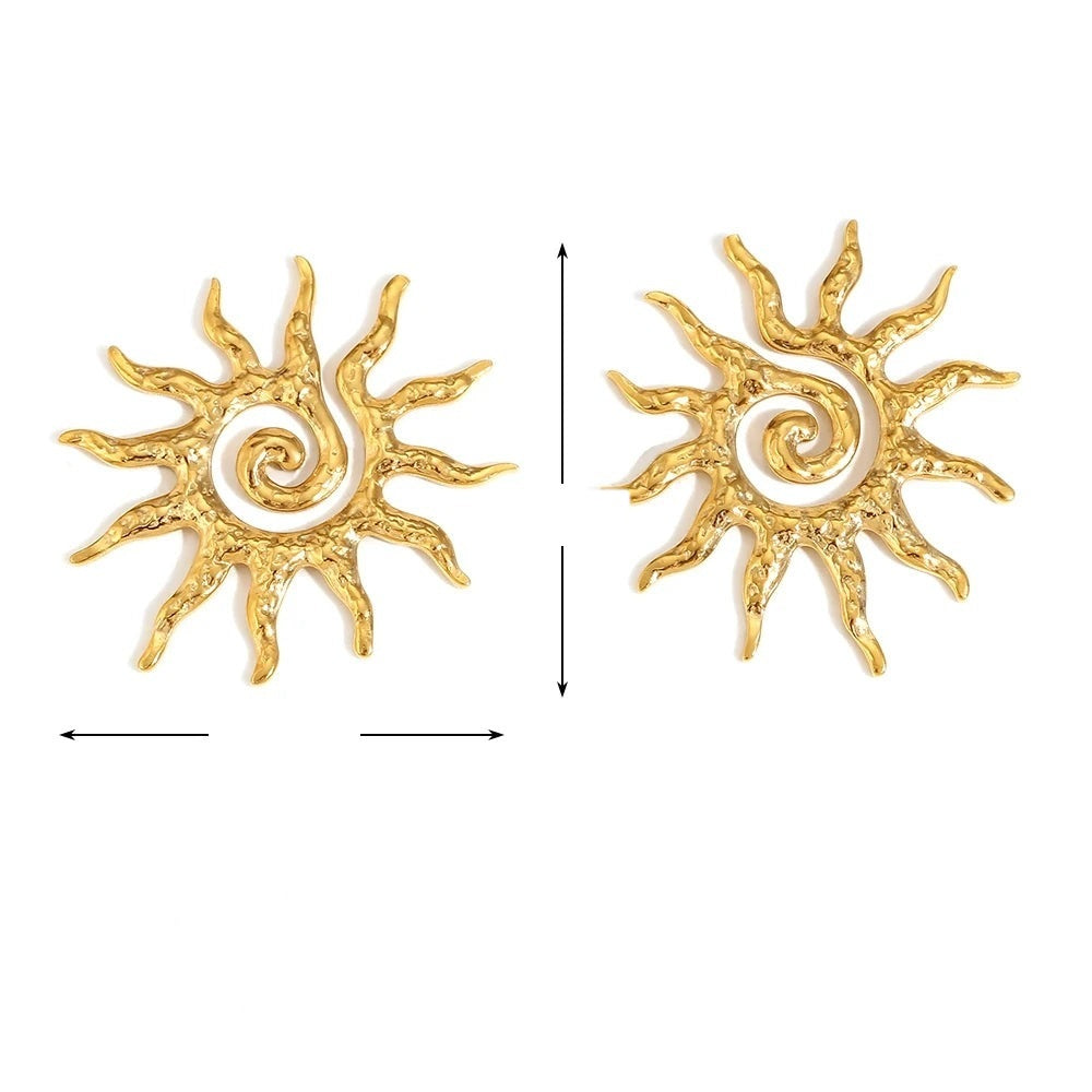 Sunburst Swirl Studs