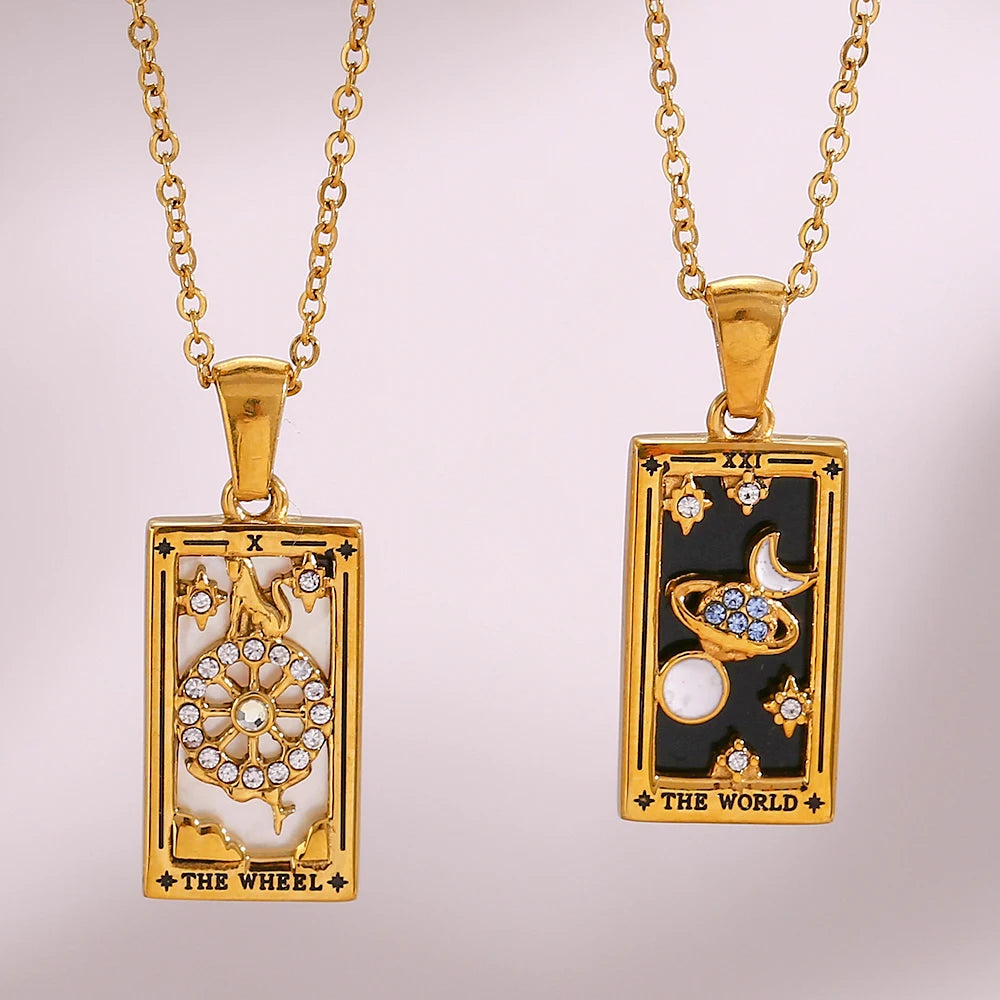 Wheel of Fortune Tarot Necklace