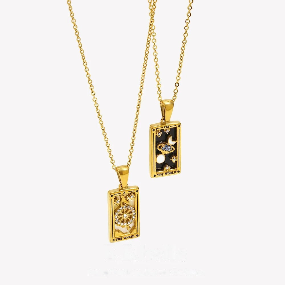 Wheel of Fortune Tarot Necklace